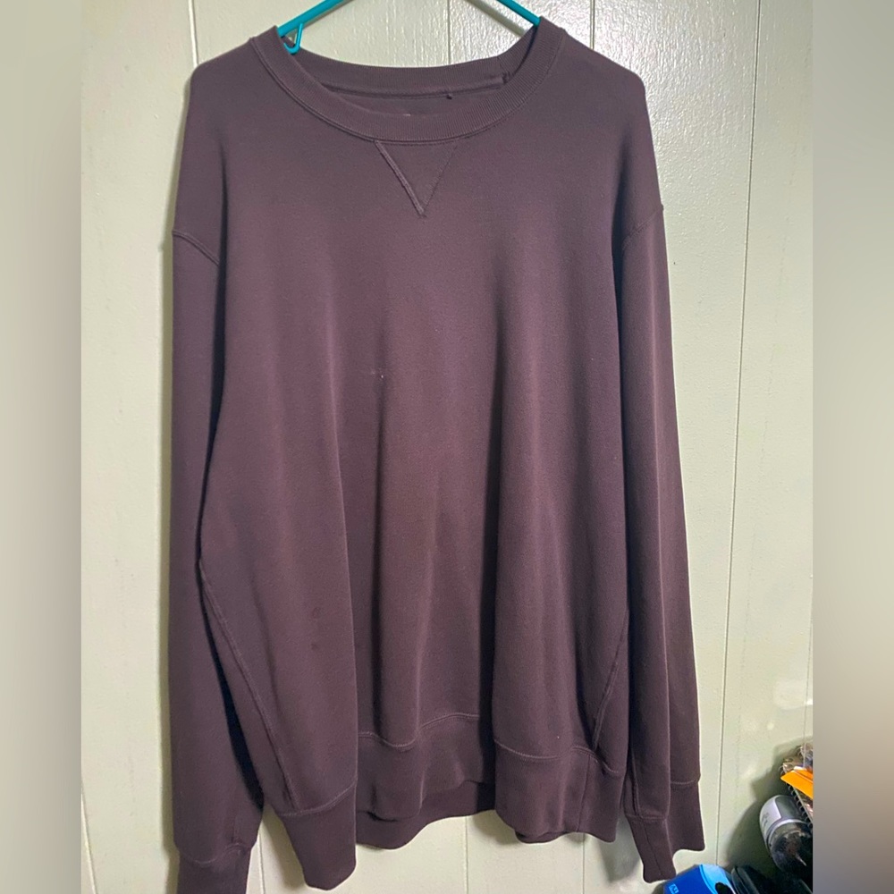 Mens Brown Uniqlo Crewneck